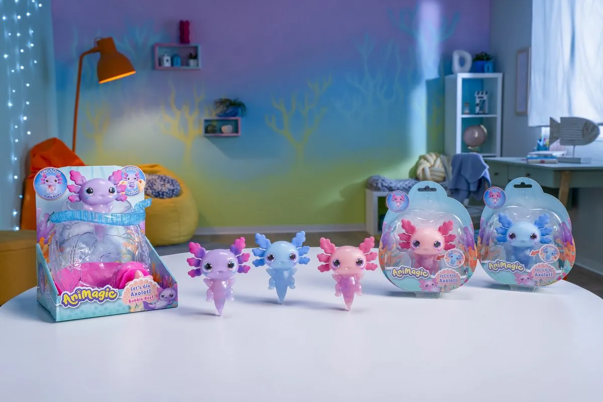 Goliath Animagic Let's Glo Axolotl Speelfiguur 930943 - Lichtgevend Aquarium