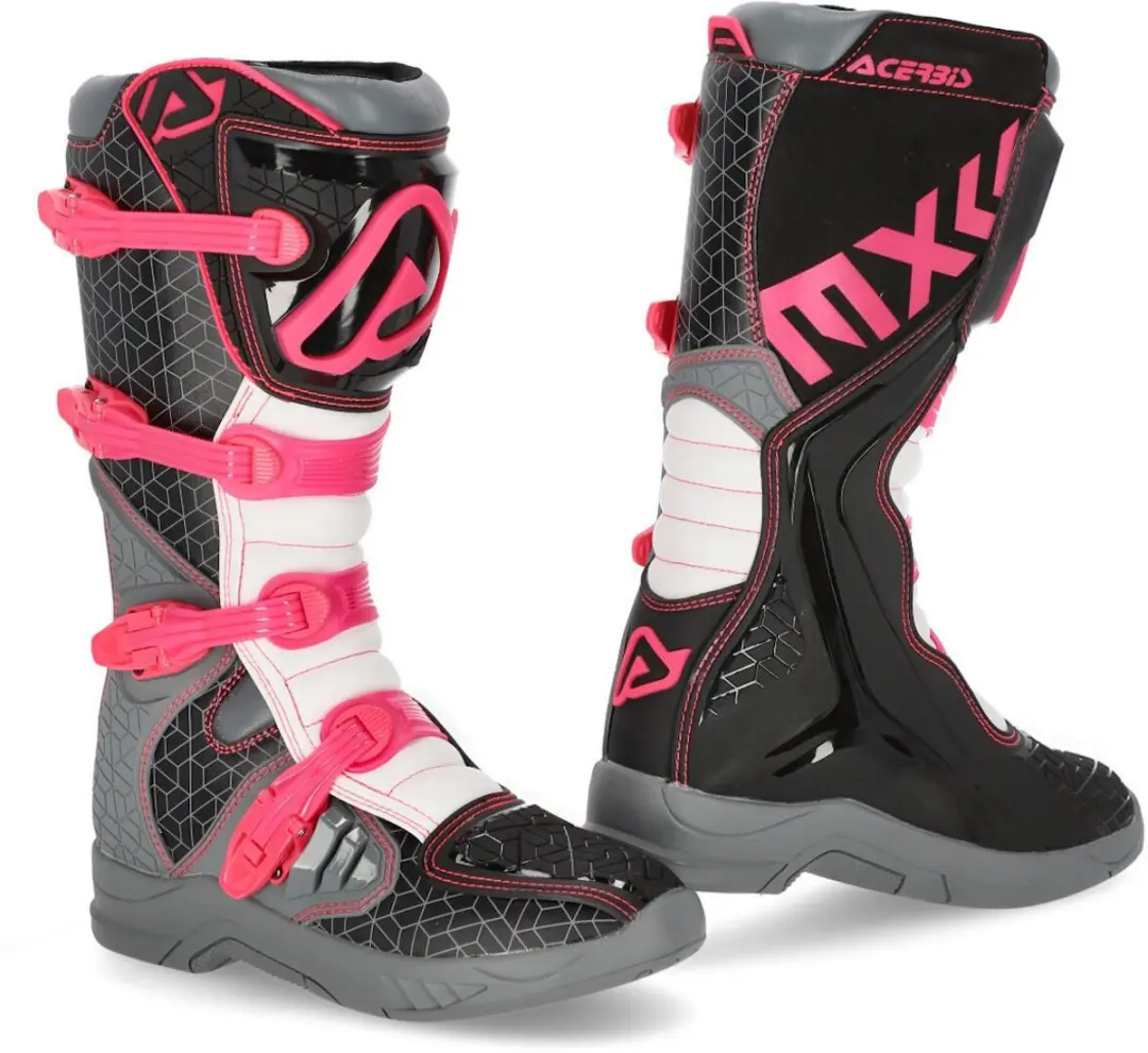 Acerbis X-Team Zwart Roze Crosslaarzen