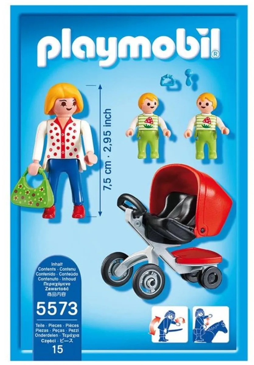 Playmobil City Life Tweeling Kinderwagen 5573 - Multicolor