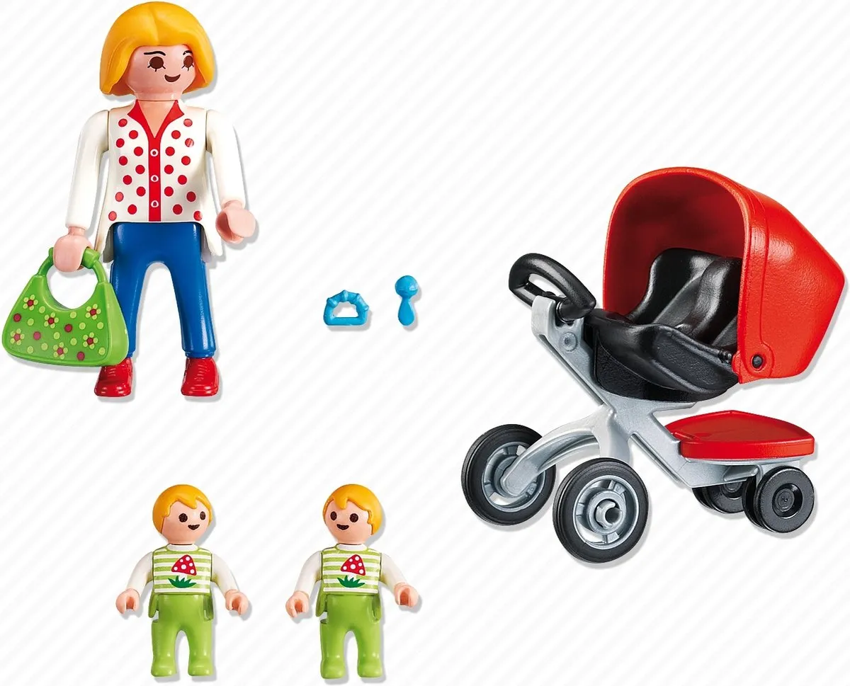 Playmobil City Life Tweeling Kinderwagen 5573 - Multicolor - afbeelding 6 van 6