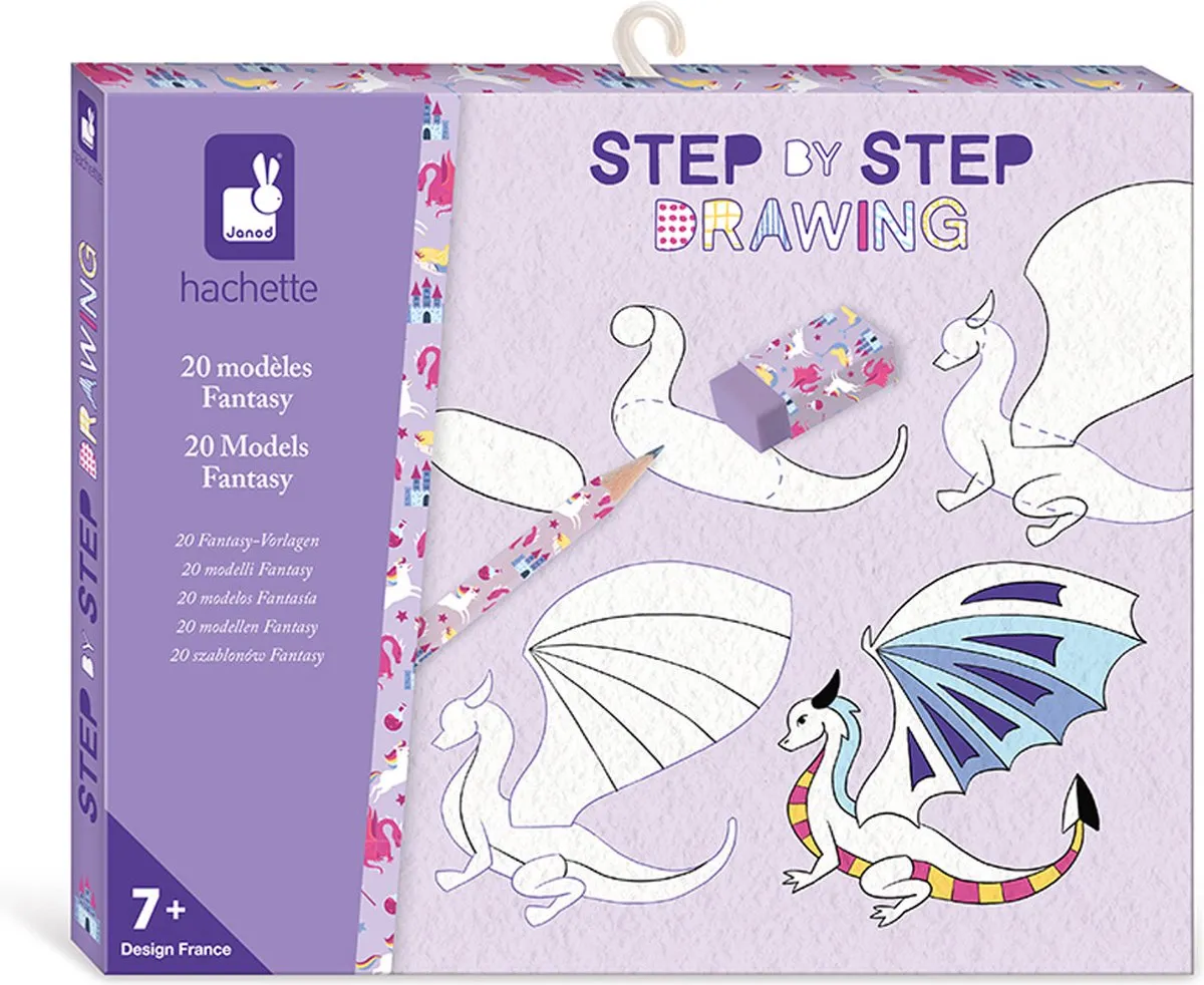 Janod Step by Step Creatief Fantasie Wezens Tekenen - 20 Modellen