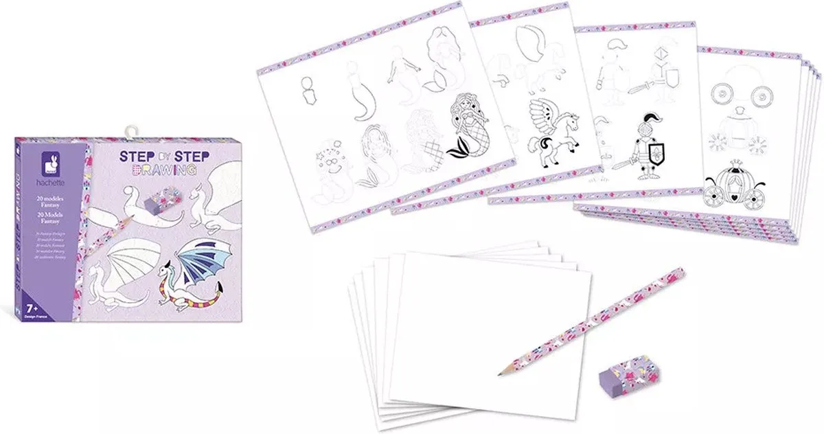 Janod Step by Step Creatief Fantasie Wezens Tekenen