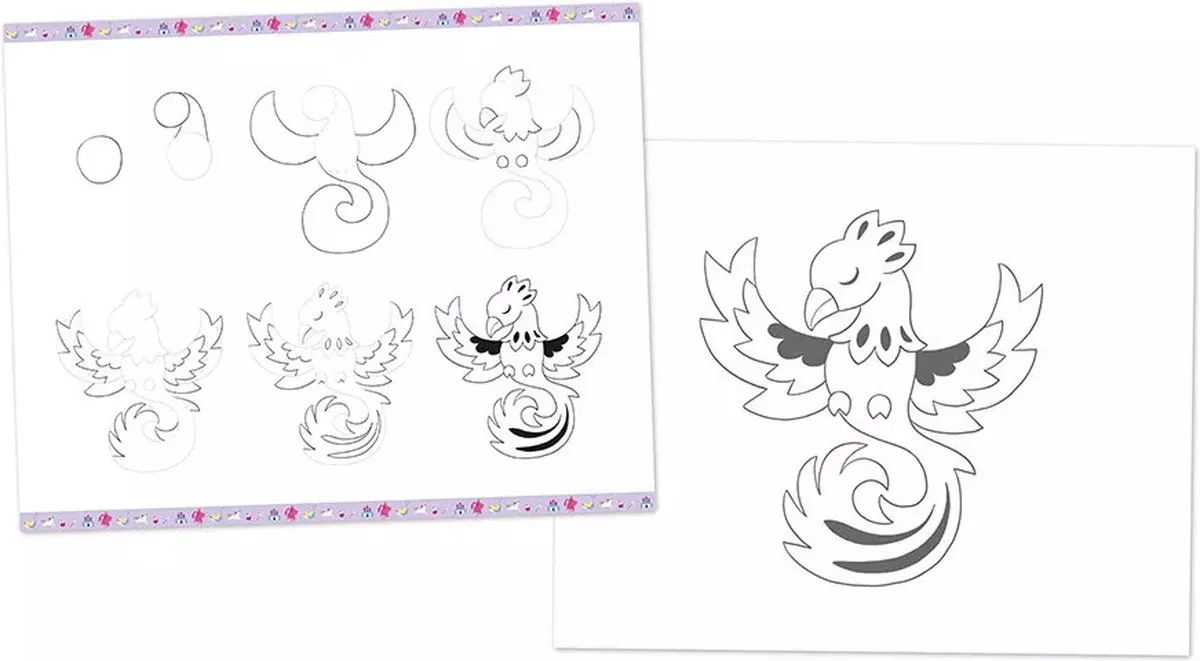 Janod Step by Step Creatief Fantasie Wezens Tekenen - 20 Modellen