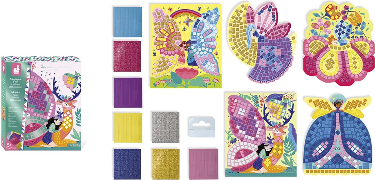 Janod Mozaïek Sprookjes Knutselset - 1100 Stuks - Multi