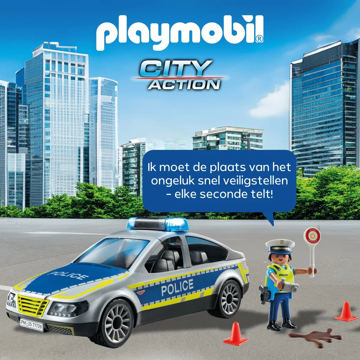 Playmobil City Action Politie Motorachtervolging 72079 - Multicolor