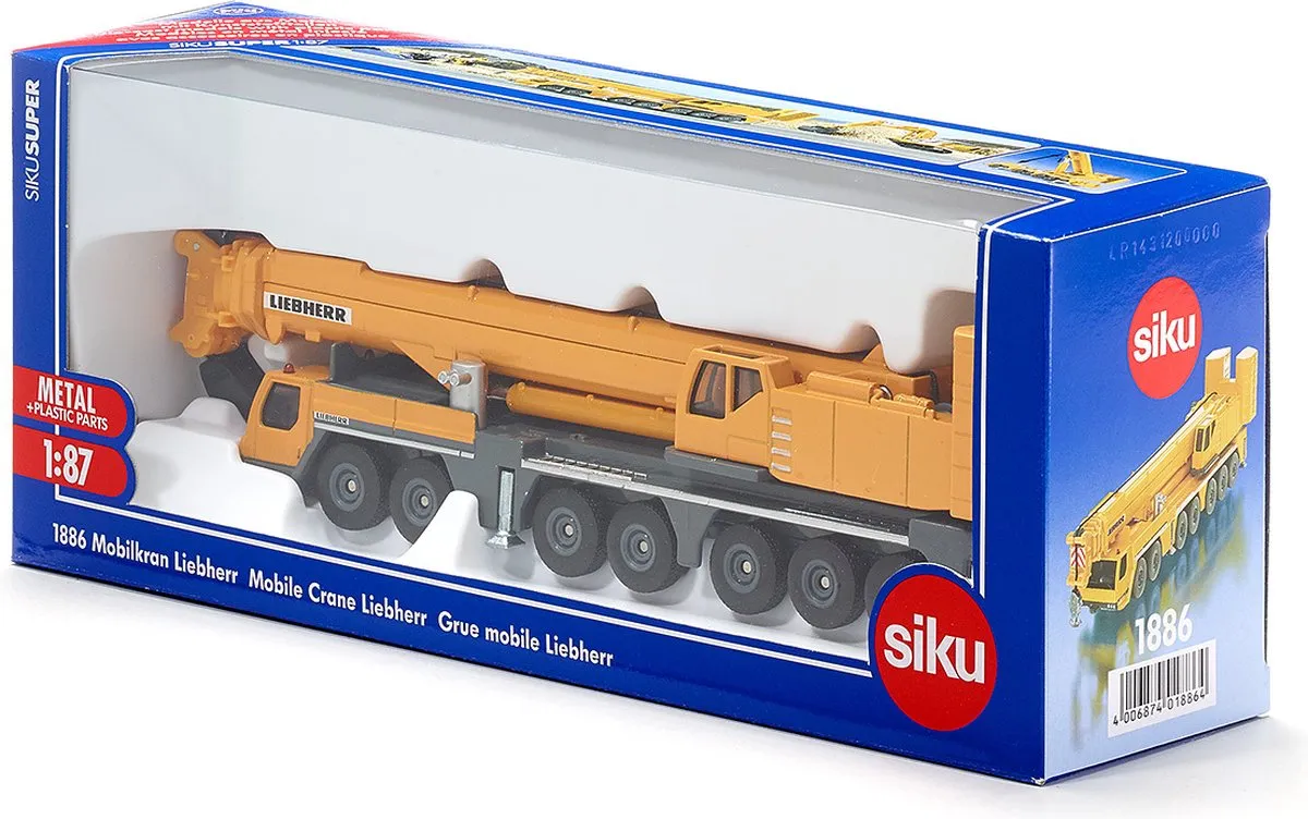 SIKU 1886 Liebherr Mobiele Kraan 1:87 - Geel - afbeelding 6 van 6