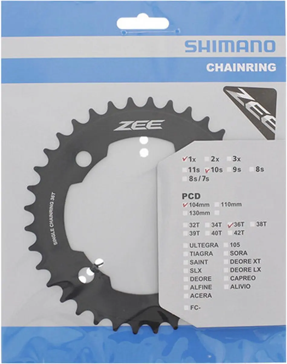 Shimano ZEE FC-M640 Kettingblad 34T - 1x10-speed - 104mm BCD - Zwart