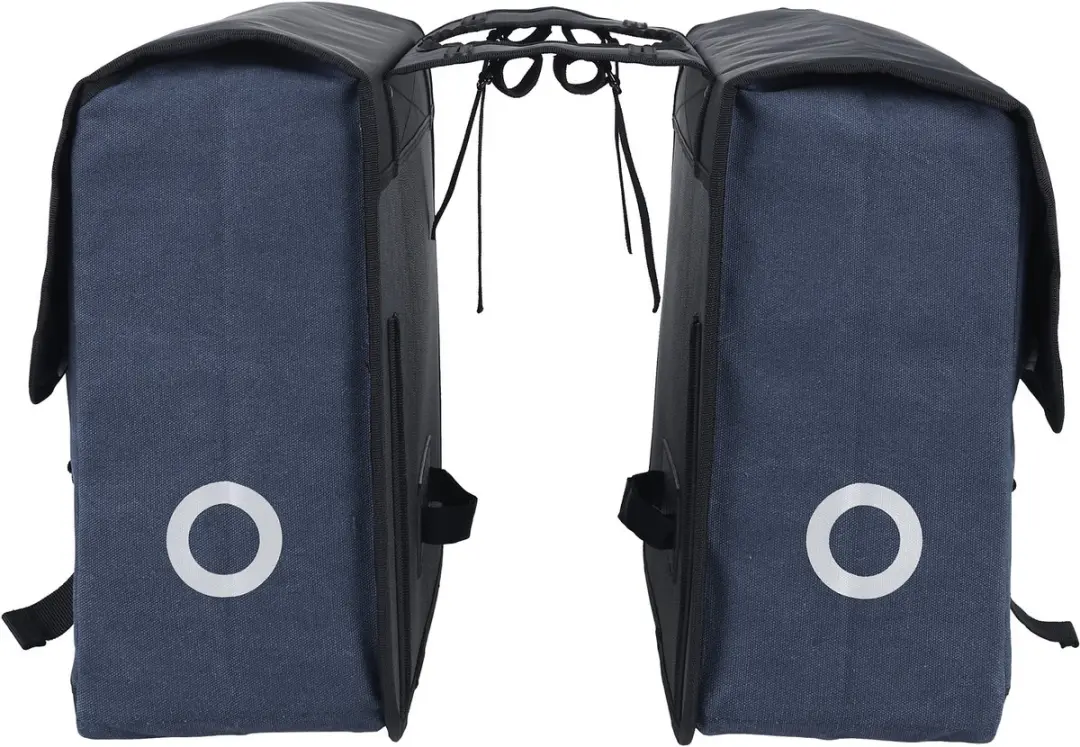 Willex Dubbele Canvas Bisonyl Tas 30L - Zwart/Blauw