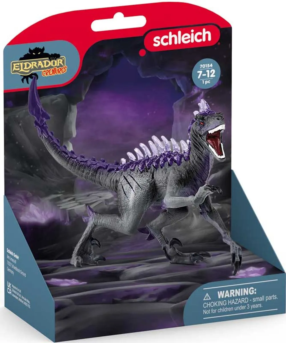 Schleich Eldrador Creatures Schaduwraptor 70154 - Speelgoedfiguur - Zwart/Paars