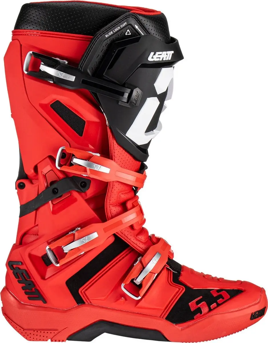 Leatt 5.5 FlexLock Crosslaarzen 43 - Zwart/Rood