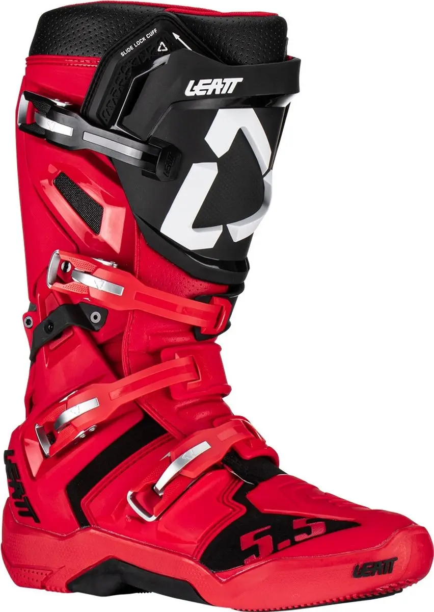 Leatt 5.5 FlexLock Crosslaarzen 43 - Zwart/Rood