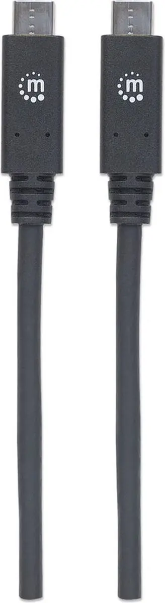 Manhattan 355223 USB-C Kabel 1m - Zwart