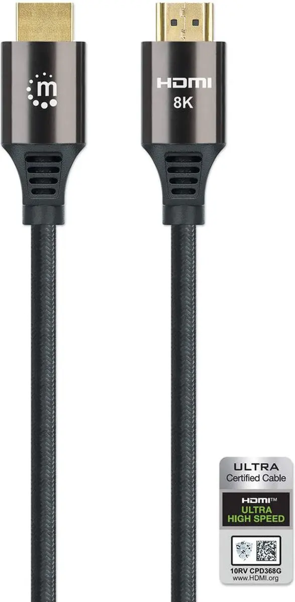 Manhattan MH Cable 355957 HDMI 8K 3m - Zwart - afbeelding 5 van 6