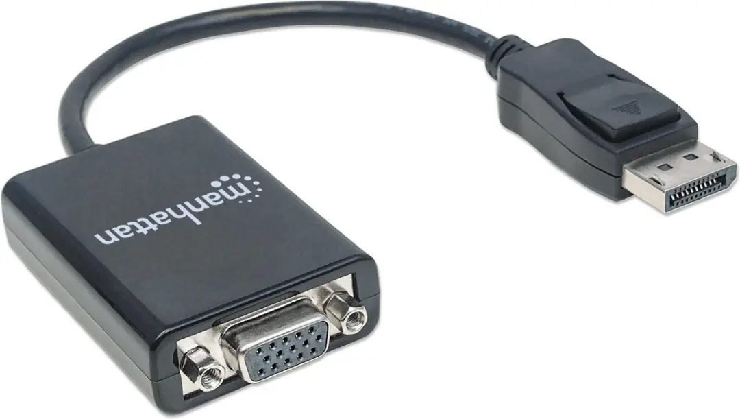 Manhattan 151962 DisplayPort naar VGA Adapter - Zwart