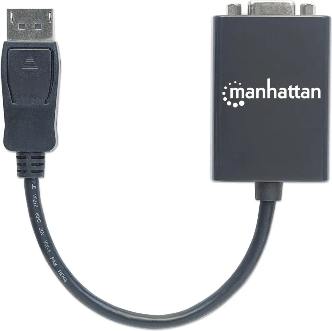 Manhattan 151962 DisplayPort naar VGA Adapter - Zwart