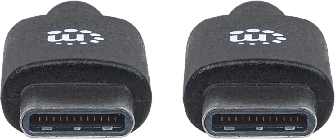 Manhattan USB 2.0 Type C-kabel 3m - Zwart - afbeelding 3 van 5
