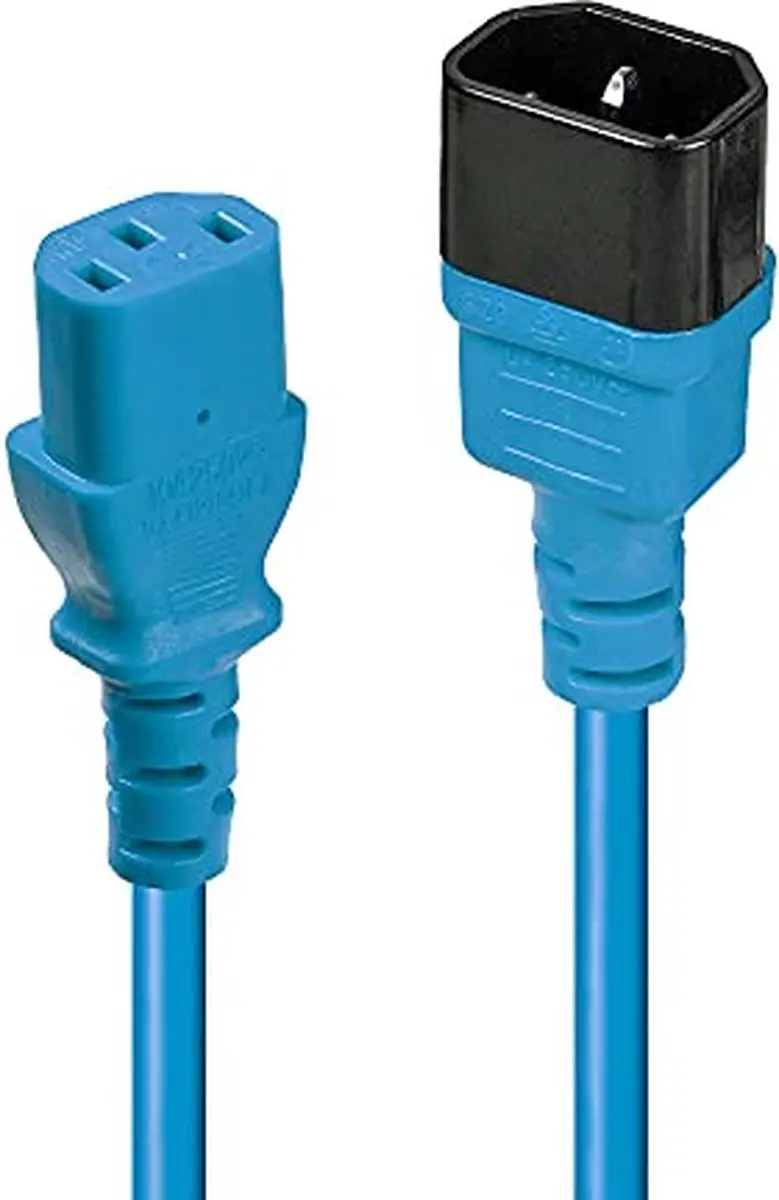 Lindy IEC C14 naar C13 Stroomverlengkabel 2m - Blauw