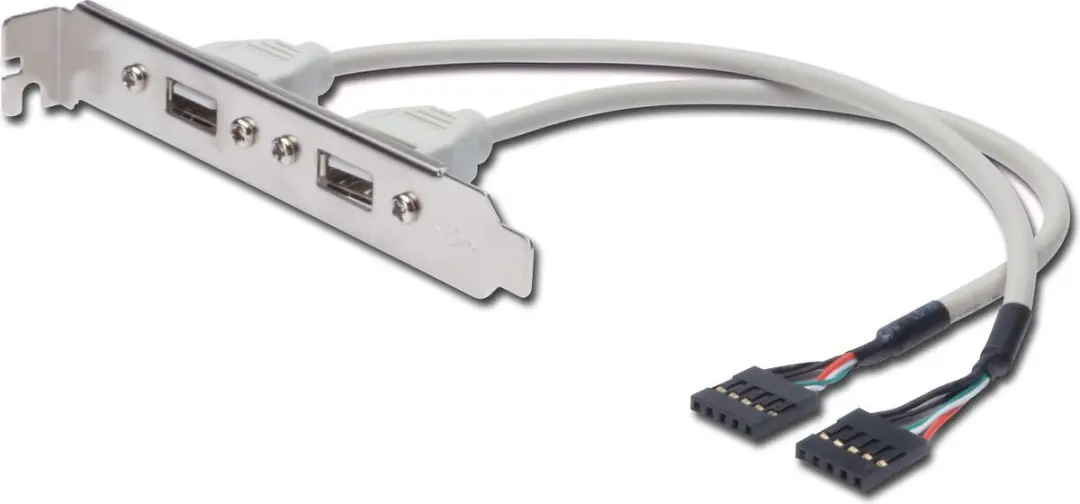 Digitus AK-300301-002-E USB Beugelkabel - 2x5pin IDC Beige - afbeelding 3 van 4