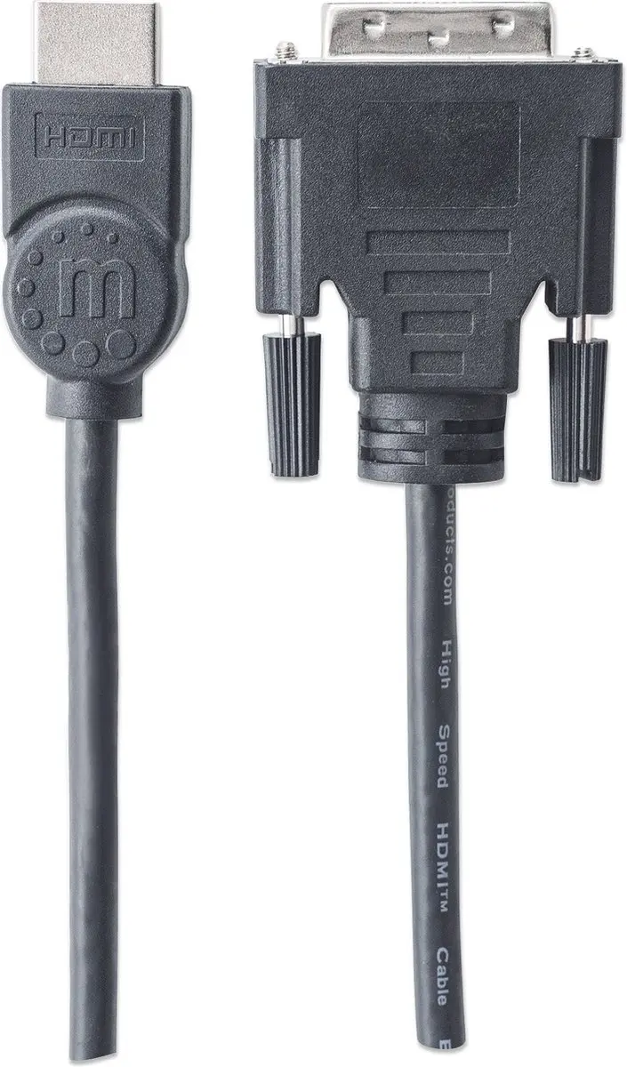 Manhattan 372503 HDMI-DVI Adapterkabel - Zwart - afbeelding 6 van 6