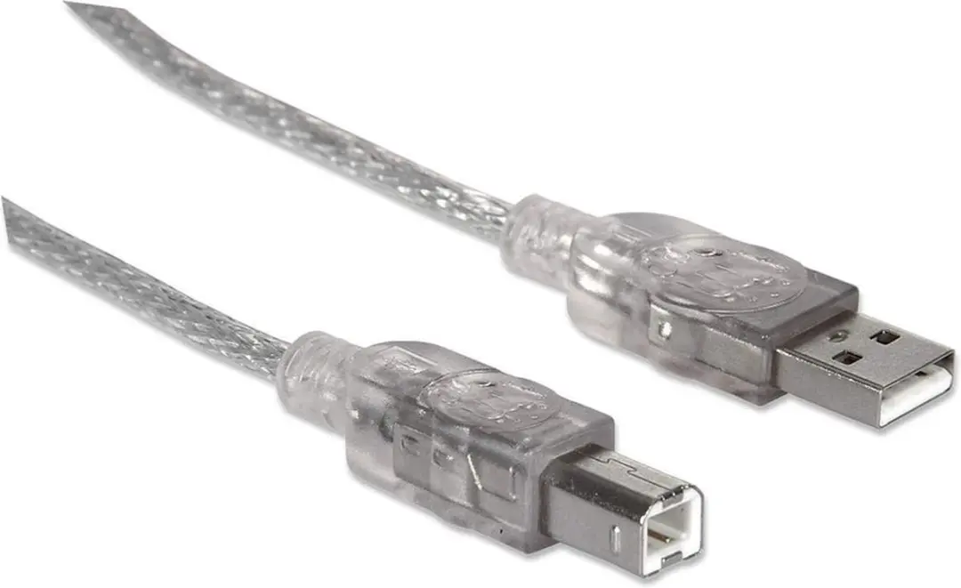 Manhattan USB 2.0 A Male naar B Male Kabel - 1.8m - Zwart