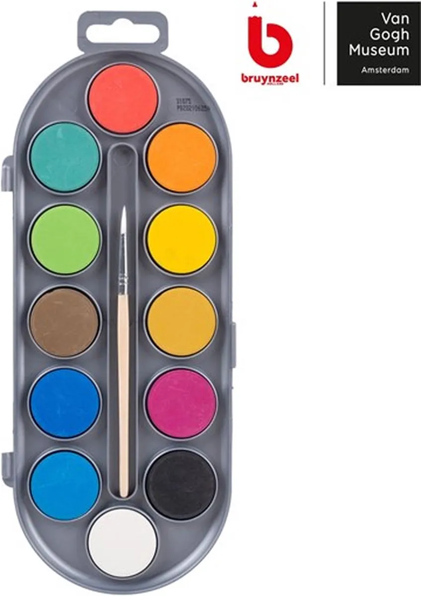 BRUYNZEEL Van Gogh Museum Aquarelverfset - 12 Kleuren 250ml Multicolor