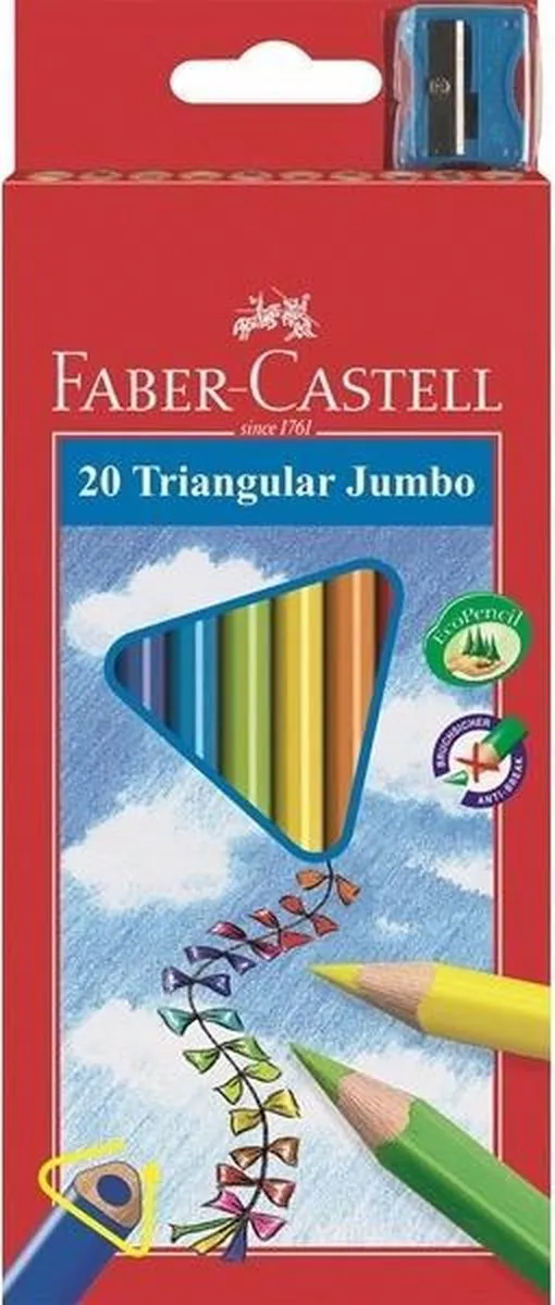 Faber-Castell Jumbo Driekantig Kleurpotloden 20 Stuks FC-116520