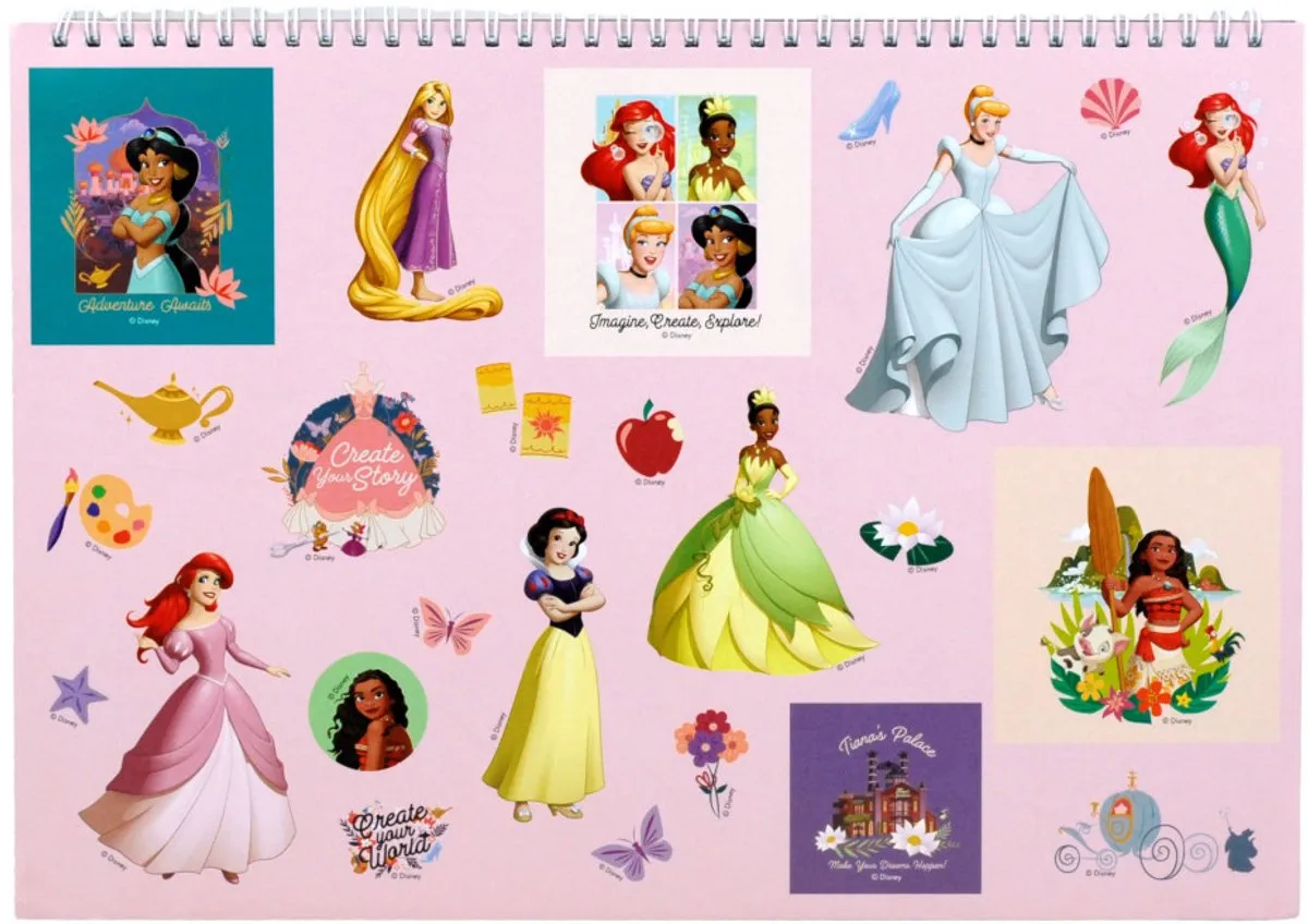 Disney Princess Your World Spiraalschetsboek - 40 Vel A/4 - Multi