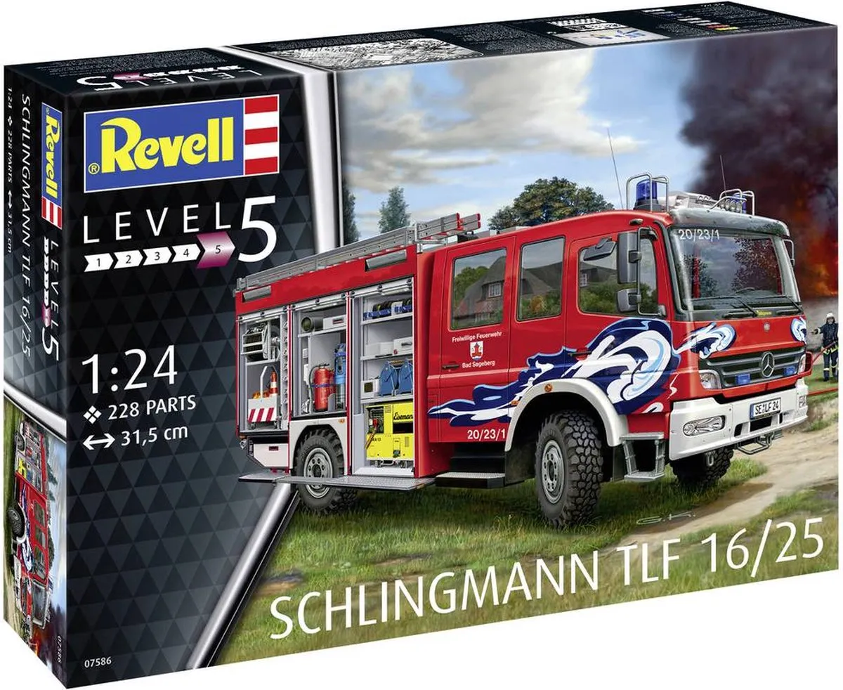 Revell Mercedes-Benz Schlingmann TLF 16/25 Modelbouwpakket 1:24 - 228 Onderdelen