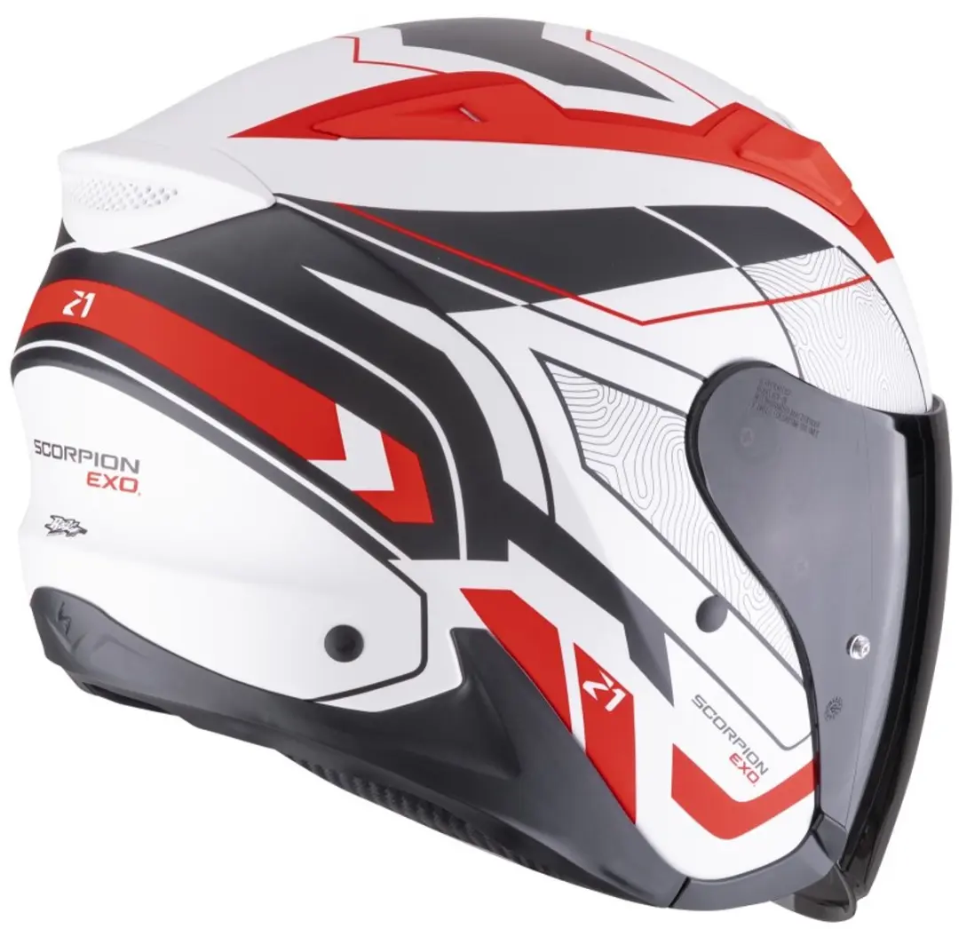 Scorpion EXO-Z1 Vue Jethelm - Zwart/Rood/Wit