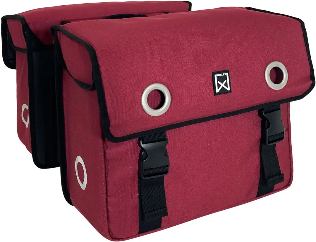 Willex Dubbele Fietstas 46L - Rood