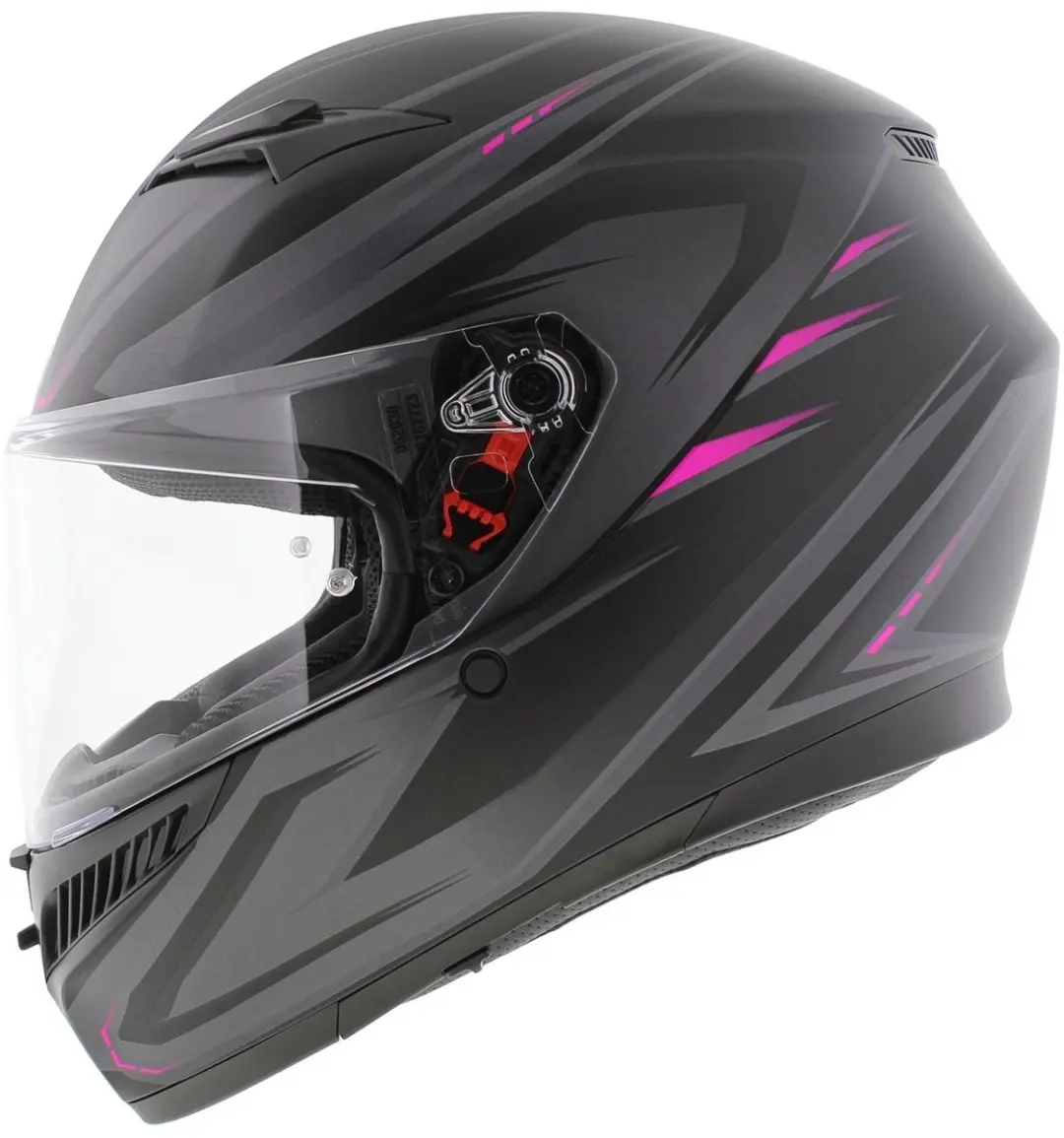 AGV K3 Motorhelm - M - Mat zwart roze