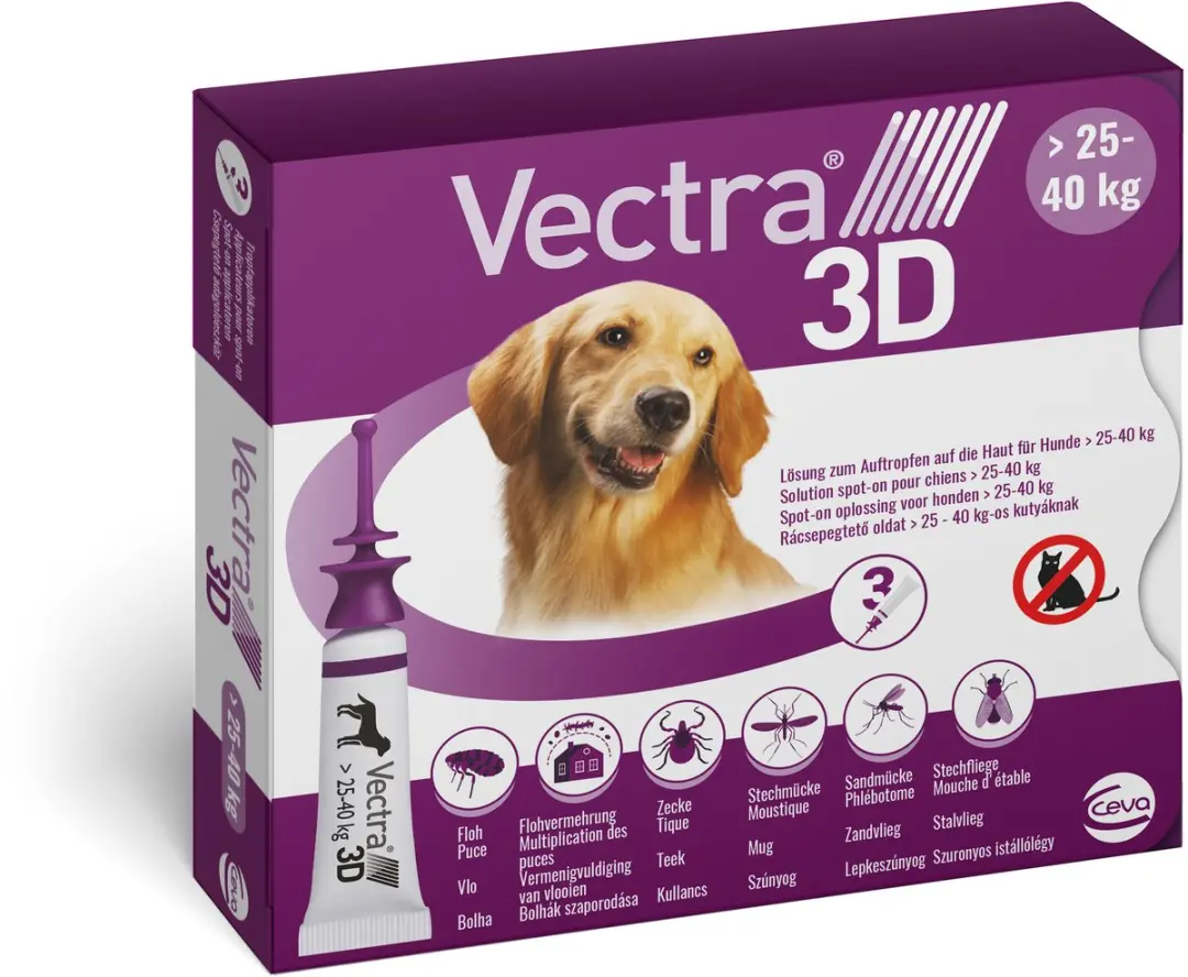 Vectra 3D Hond Anti Teken- en Vlooiendruppels 4,7ml