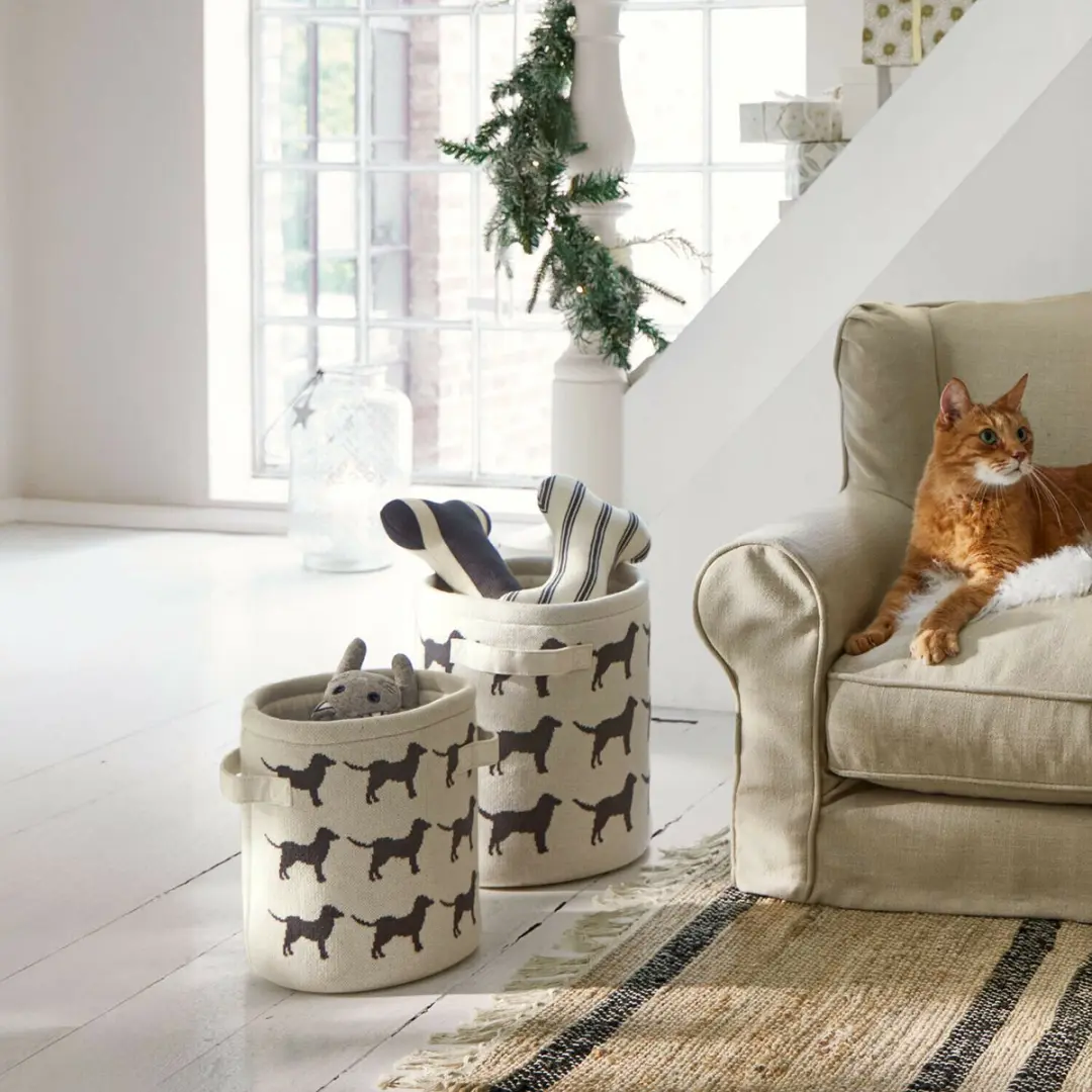 Loberon Snuffa Huisdierenspeeltjes Set - 2 Stuks - Grijs/Crème