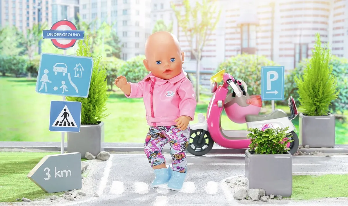 Baby Born City Deluxe Scooter Combo 43cm - Roze