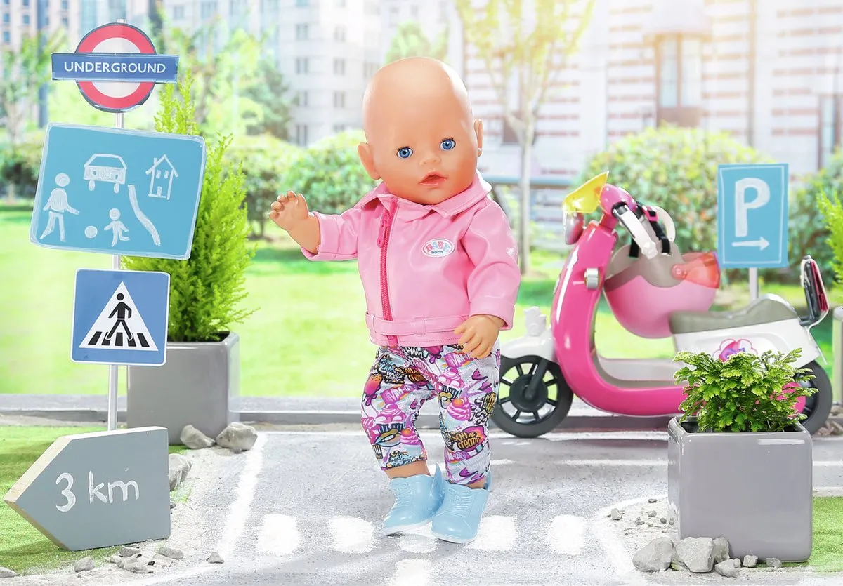Baby Born City Deluxe Scooter Combo 43cm - Roze