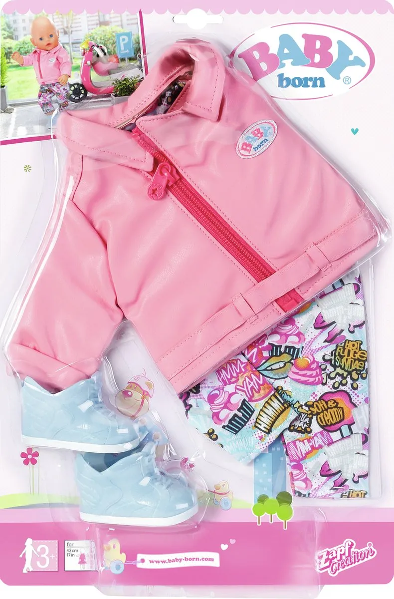 Baby Born City Deluxe Scooter Combo 43cm - Roze
