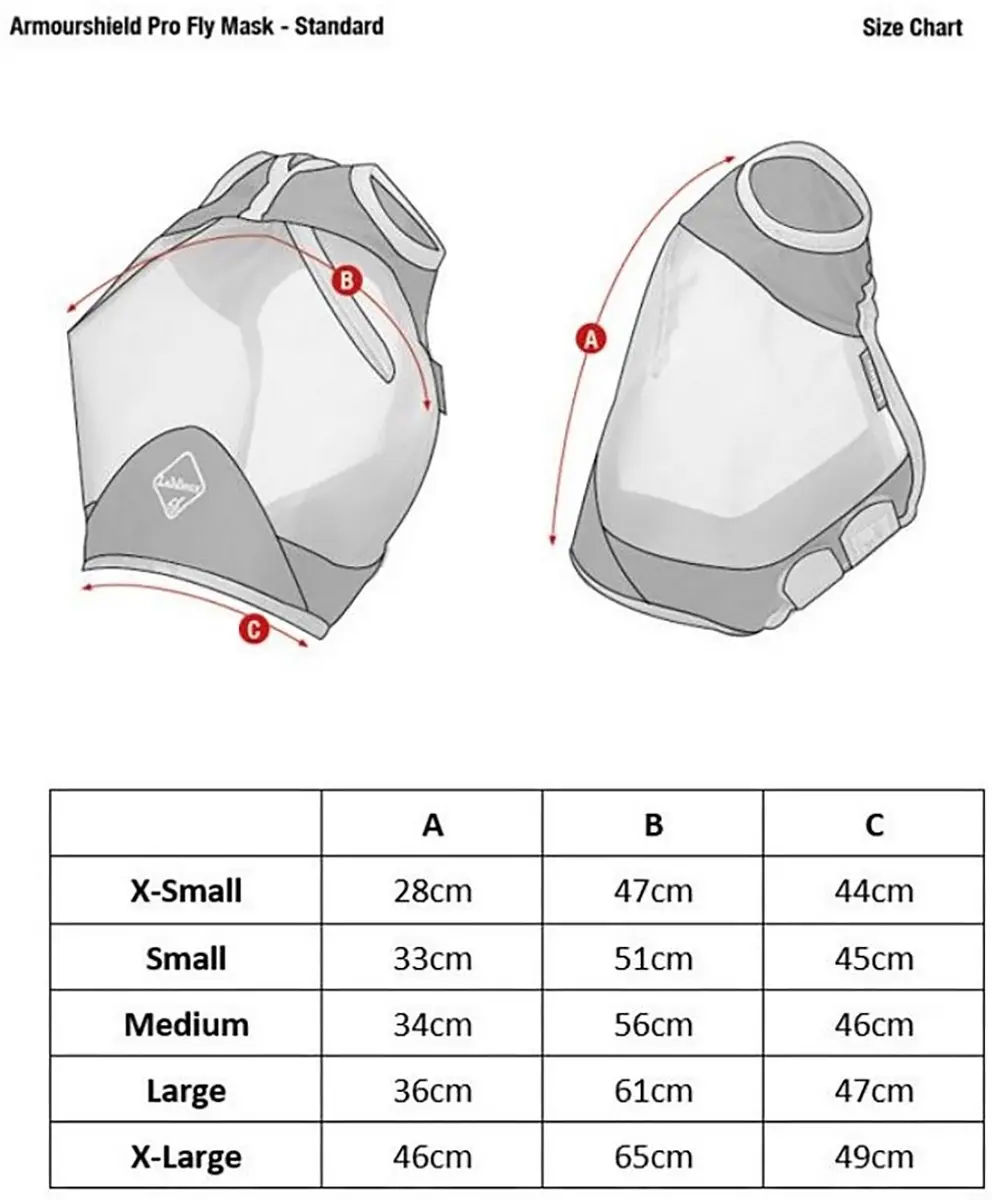 Lemieux Armourshield Pro Half Vliegenmasker - Donkerblauw-grijs - Extra Groot