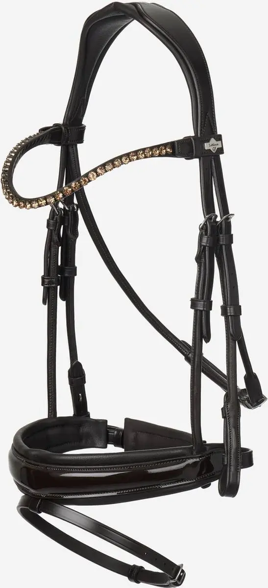 LeMieux Kudos Patent Dressage Hoofdstel - Zwart/Wit
