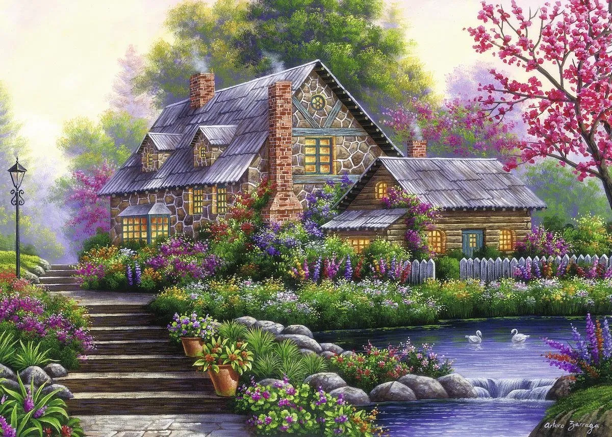Ravensburger Romantische Cottage Legpuzzel 1000 Stuks - 151844