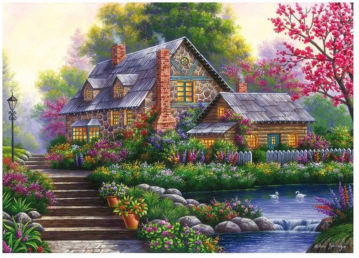 Ravensburger Romantische Cottage Legpuzzel 1000 Stuks - 151844