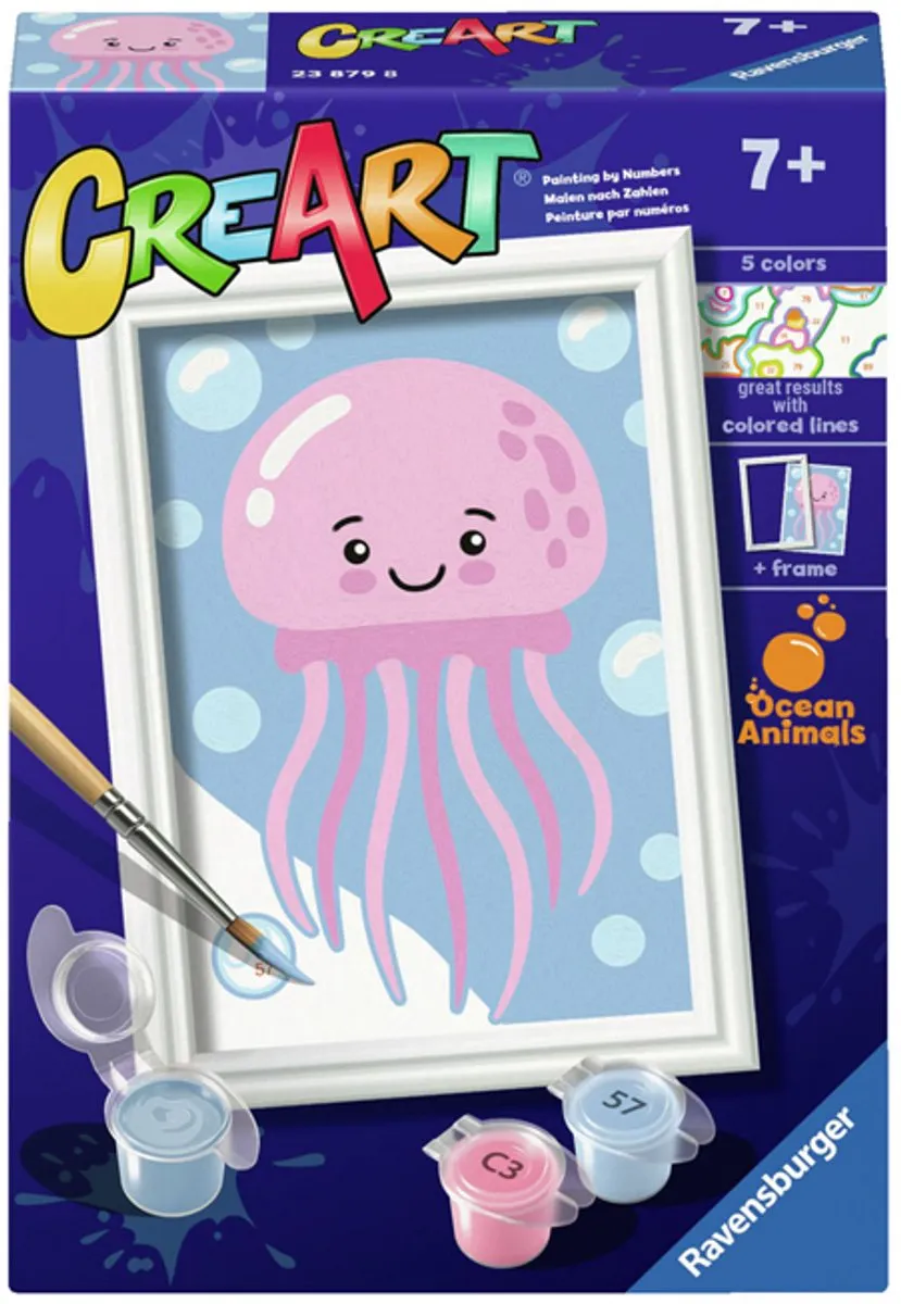Ravensburger CreArt Trendy Frog Schilderen op Nummer - Meerkleurig