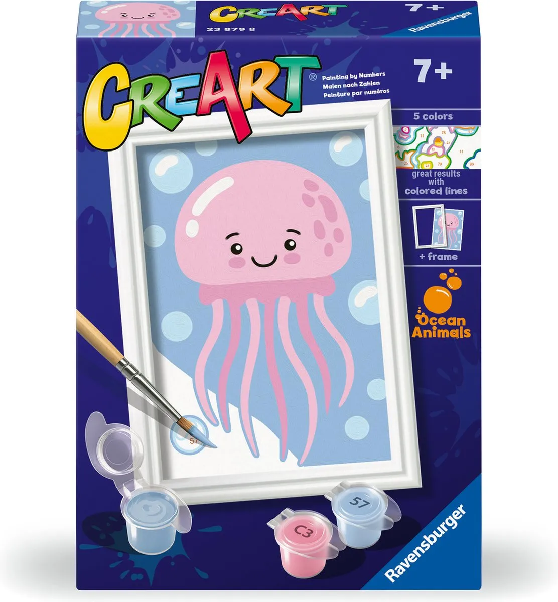 Ravensburger CreArt Trendy Frog Schilderen op Nummer - Meerkleurig - afbeelding 6 van 6