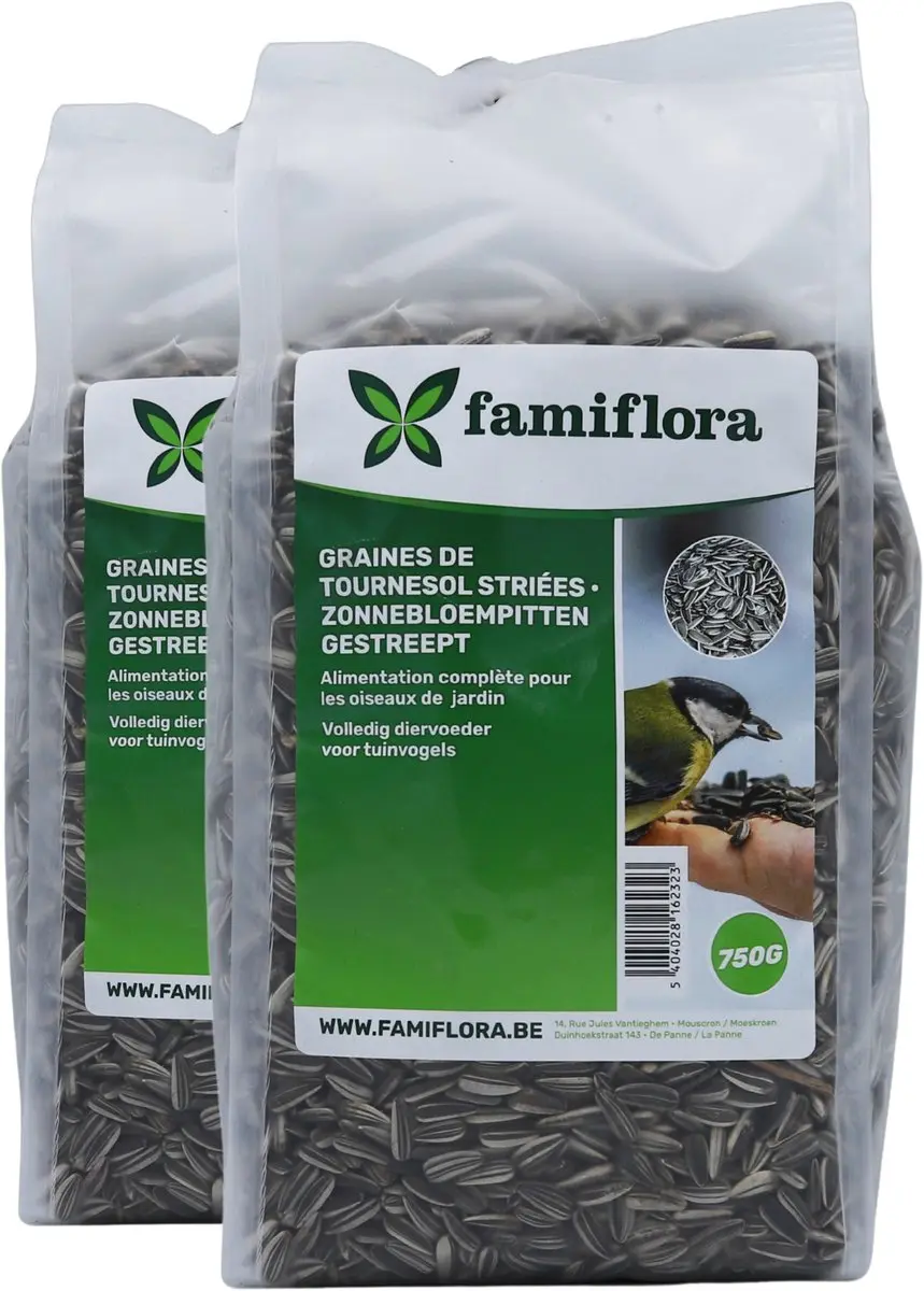 Famiflora Gestreepte Zonnebloempitten 1.5kg