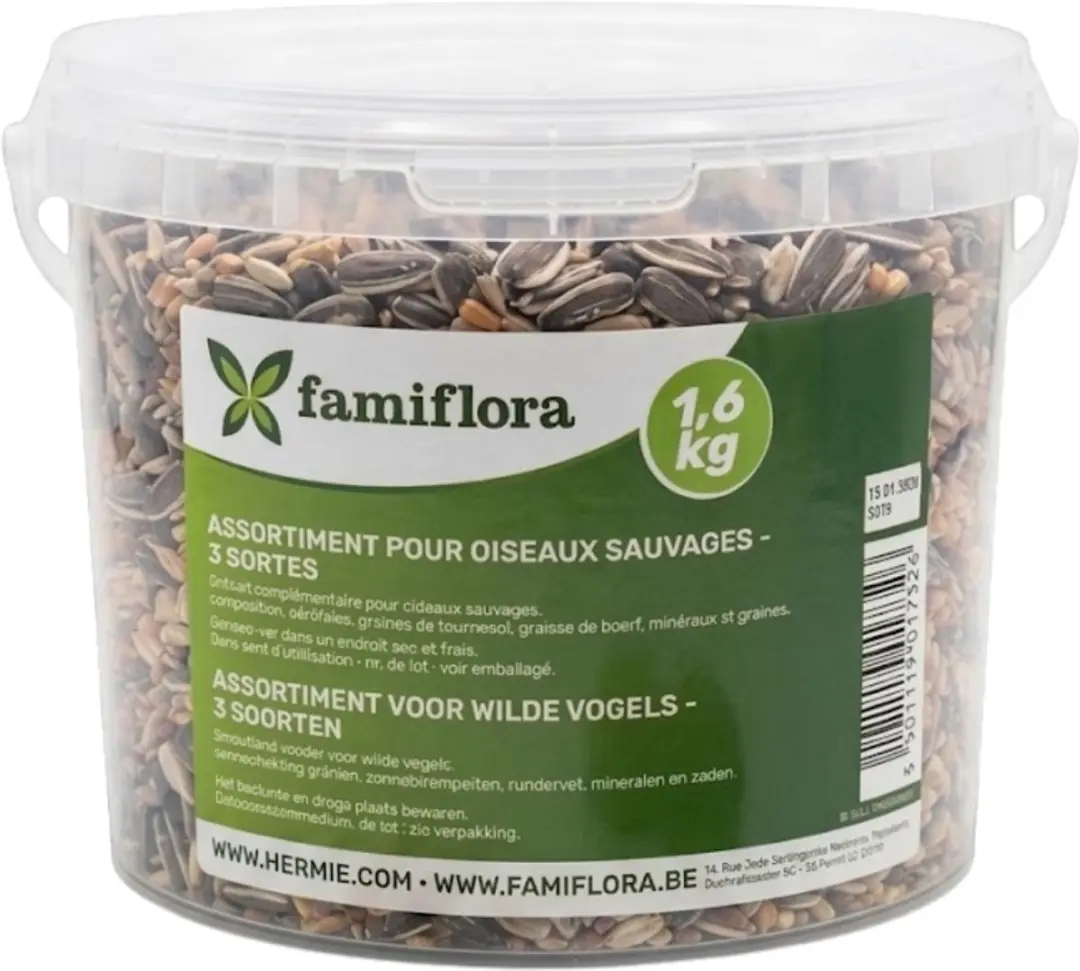 Famiflora Assortiment Buitenvogels Mixbox - 3 Soorten Vogelvoer 1,6kg