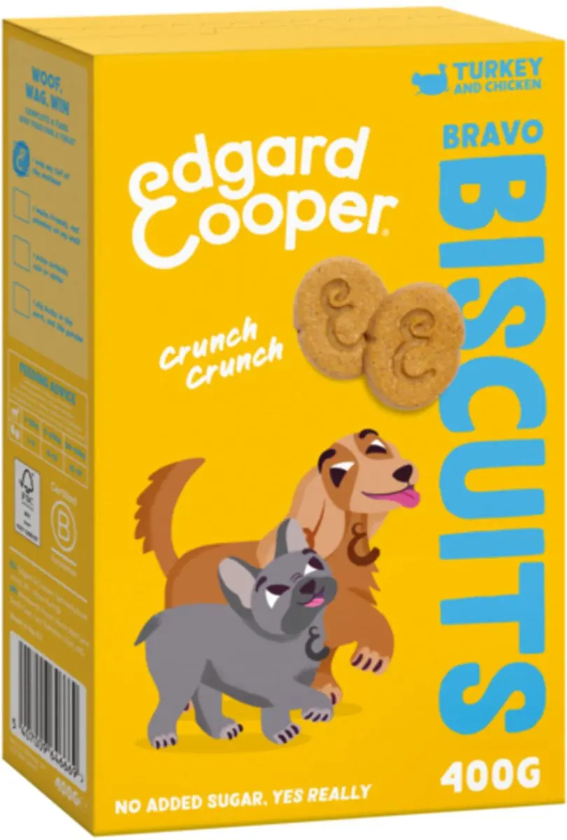 Edgard & Cooper Adult Biscuit Kalkoen & Kip 400g