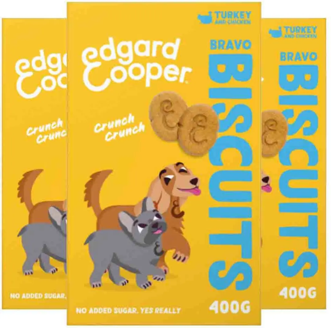 Edgard & Cooper Adult Biscuit Kalkoen & Kip 400g - 7 Stuks