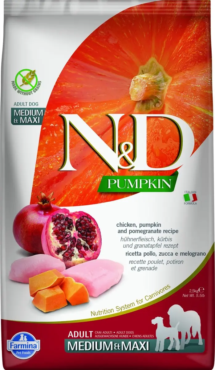 N&D Pumpkin Hondenvoer Kip Medium/Maxi 2,5kg