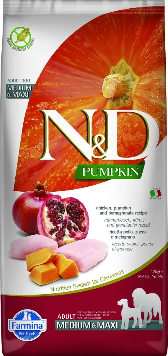 N&D Pumpkin Hondenvoer Kip Medium/Maxi 12kg