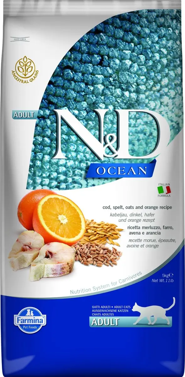 N&D Ocean kattenvoeding Kabeljauw 5 kg