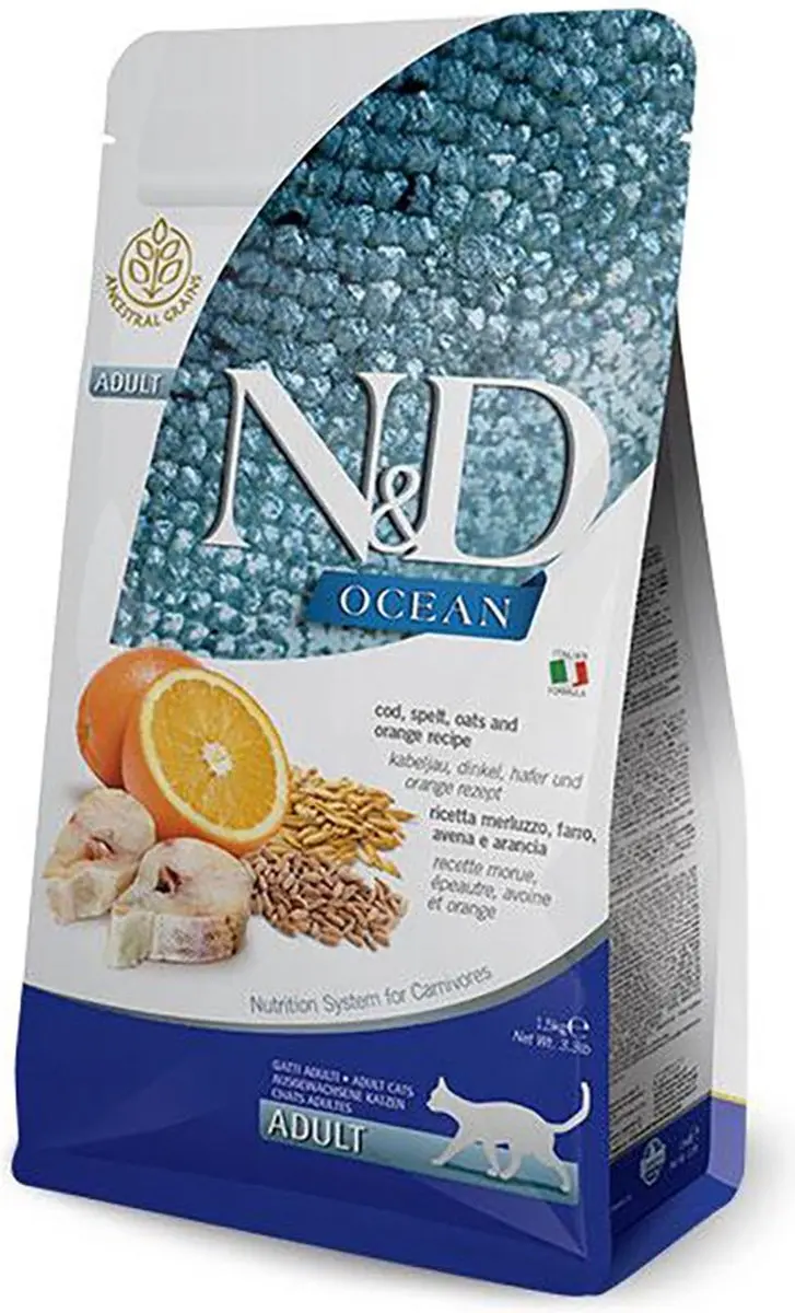 N&D Ocean Kattenvoeding Kabeljauw - 5 kg - afbeelding 2 van 2